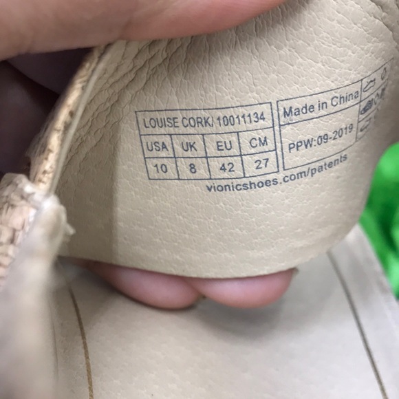 Vionic Louise Cork Platform Sandal Size 10 EUC - Picture 8 of 8